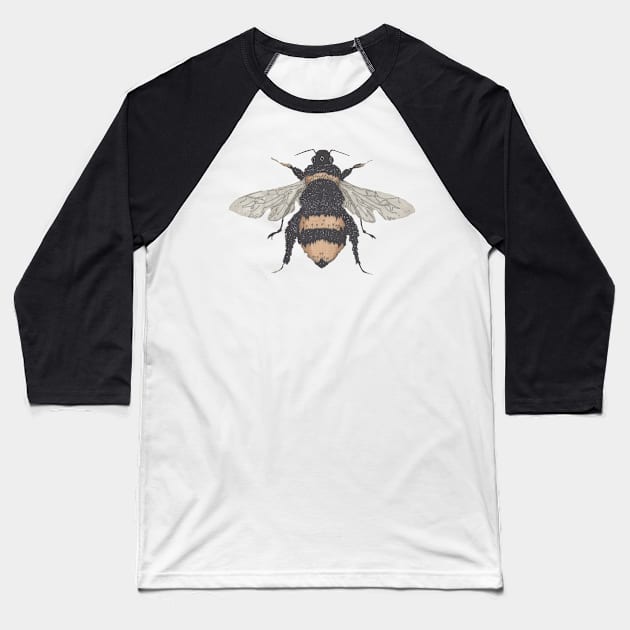 Bee, the gardener's friend. Buzzing! Baseball T-Shirt by krisevansart